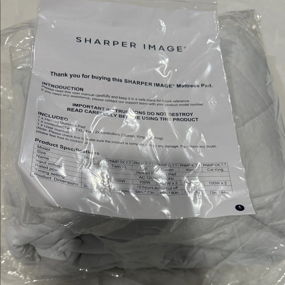 Sharper Image Gray Mattress Cover